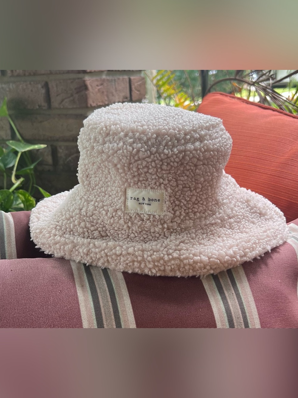 rag & bone Quilted Cream Bucket Hat